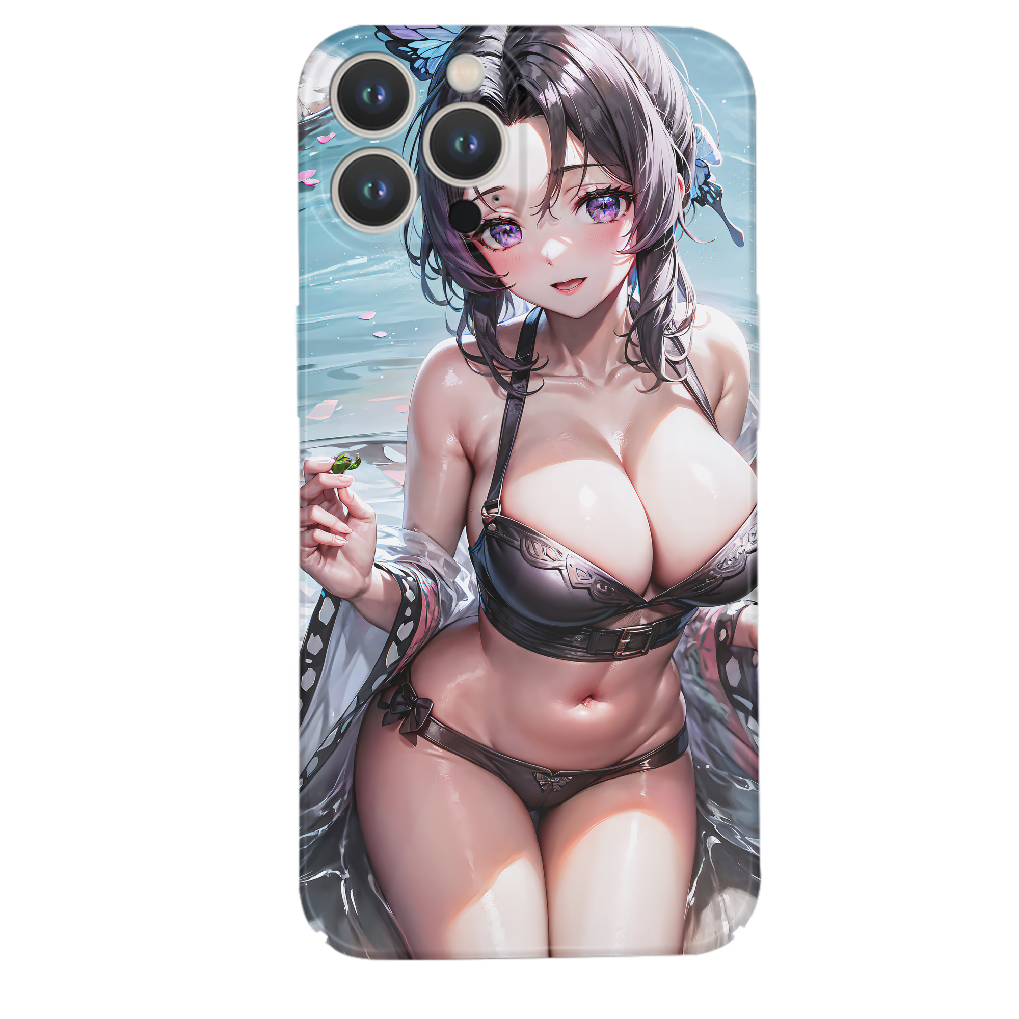 （画像用） 鬼滅の刃（きめつのやいば）蟲柱-胡蝶 しのぶ／こちょう しのぶ Kochou Shinobu 【iPhone 14シリーズ対応】ハードケース